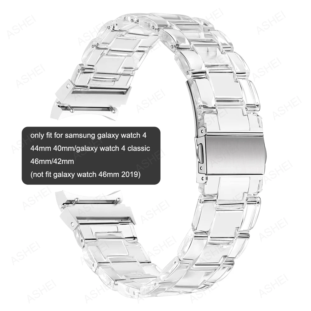 No gaps strap for samsung galaxy watch 6 4 band classic 46mm 47mm clear bracelet galaxy watch 7 6 4 5 pro 44mm 40mm no gap band