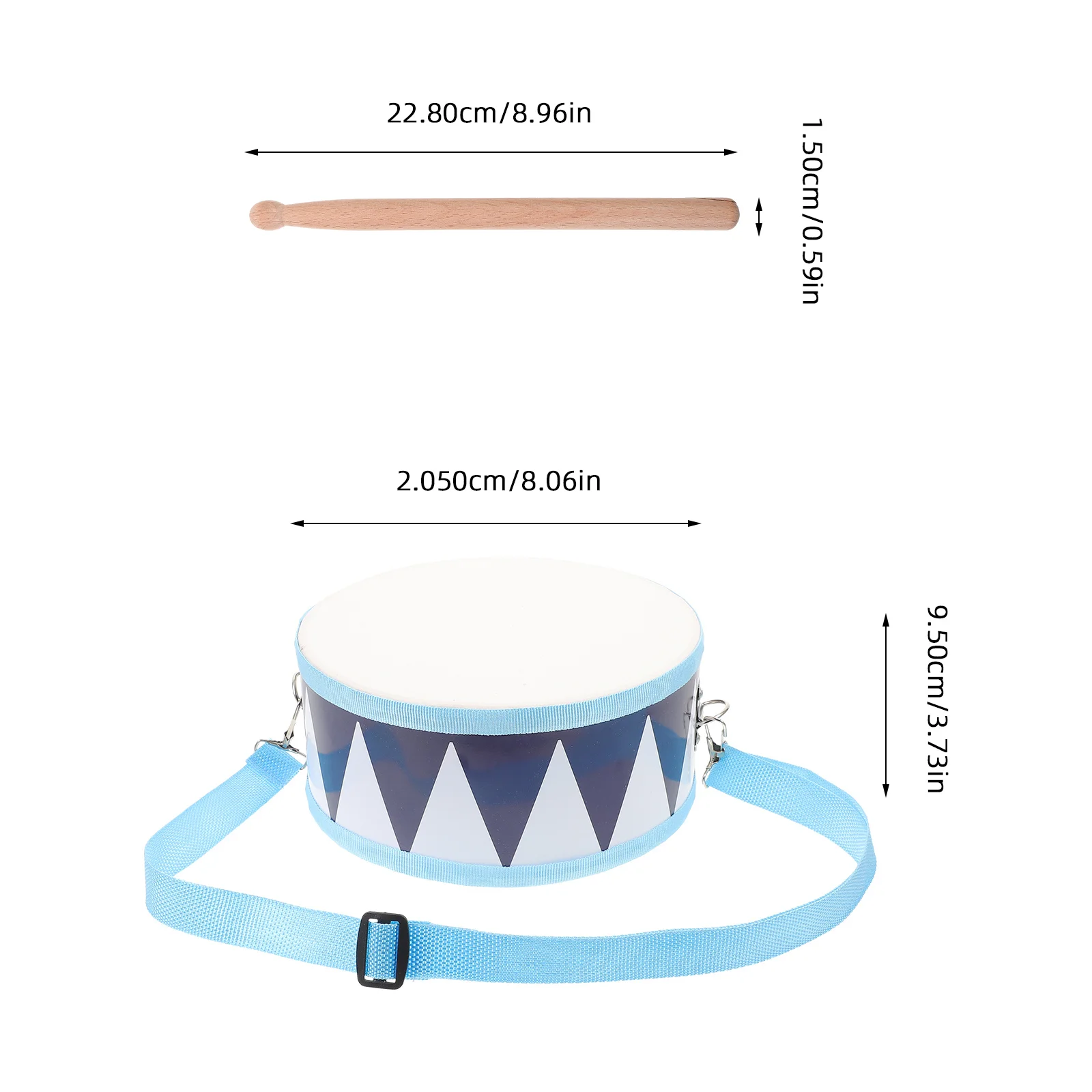 กลองสแนร์เด็ก 1 ชุด เครื่องดนตรีเคาะจังหวะสำหรับเด็ก ฝึกการเรียนรู้ดนตรี พัฒนาการประสานมือและสมอง กลองสแนร์ดนตรี