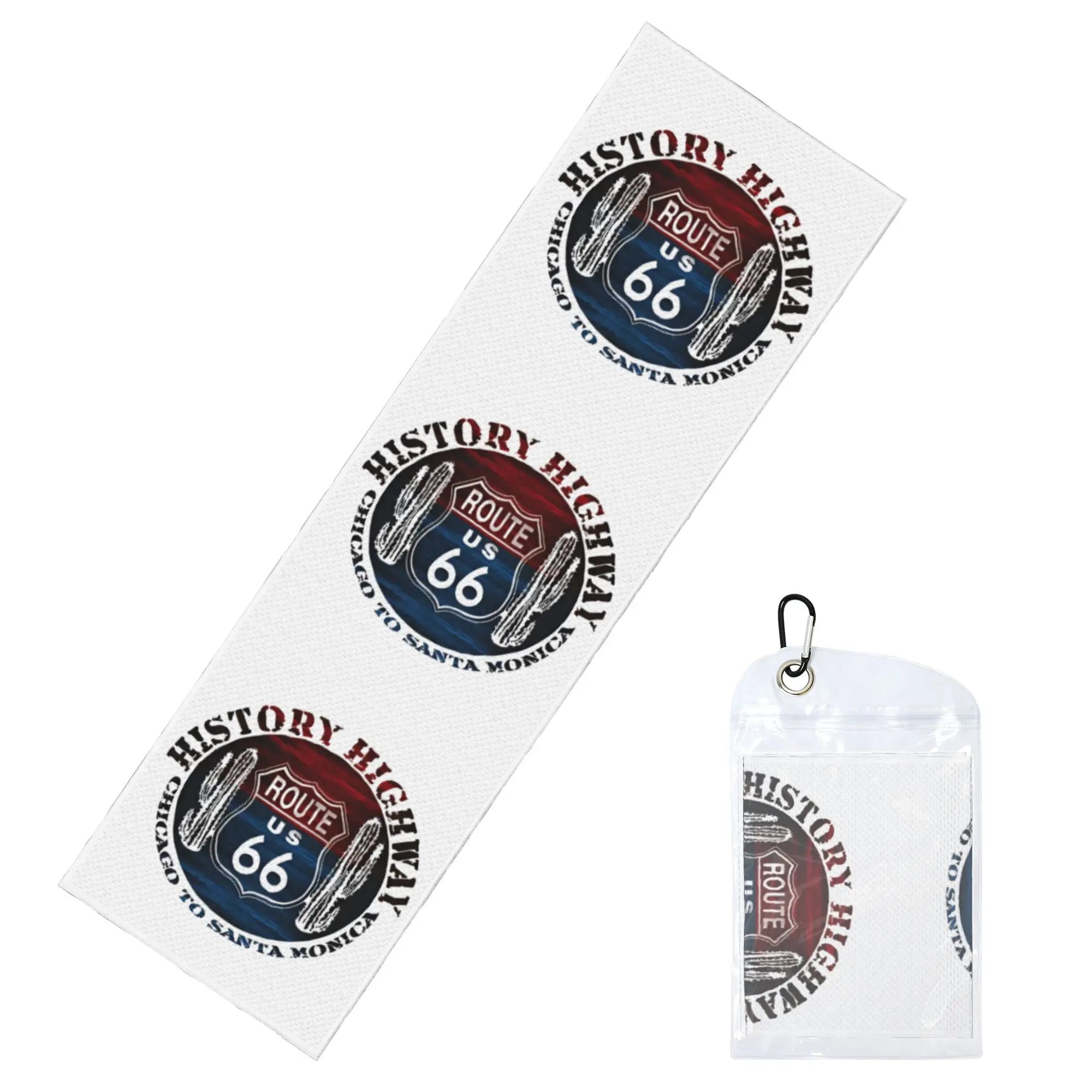 Cold Exercise Towel Route 66 Motorcycle Tour Beach Sports Yoga Towel Swimming Camping Towel Refreshing Sports Scarf Face Towels