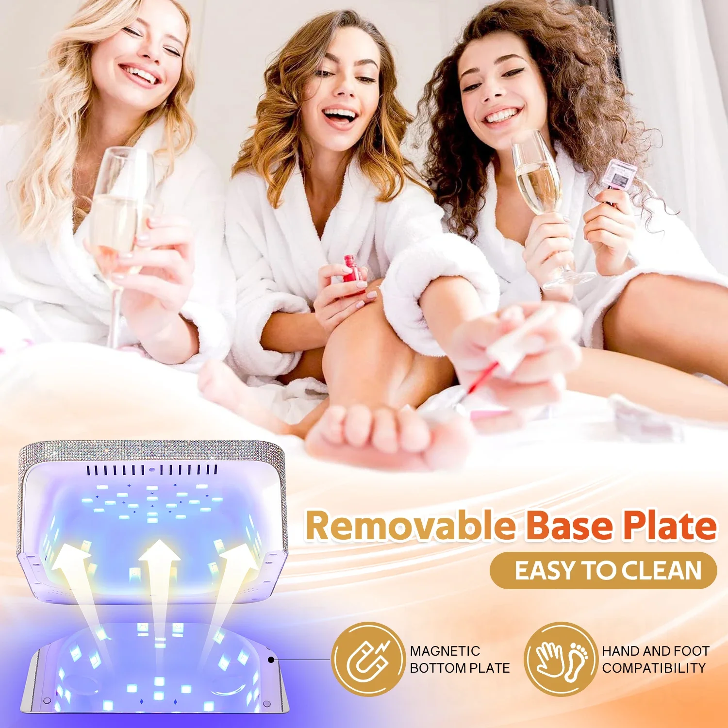 Oplaadbare nagellamp Professionele gellakdroger Draadloze manicuremachine Draadloze nagel UV LED-lamp