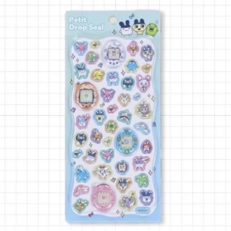 

Bandai Tamagotchi Mametchi Memetchi Cartoon Colorful Translucent Jelly Glue Solid 3D Relief Sticker Thermos Cup Decoration Gift