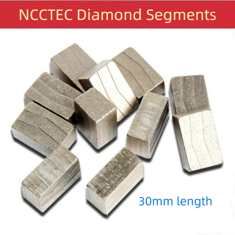 30mm Length x 10mm Thickness x 20mm Height Diamond segments teeth tablets for 140'' 3500mm 3.5M Granite saw blade cutting disc