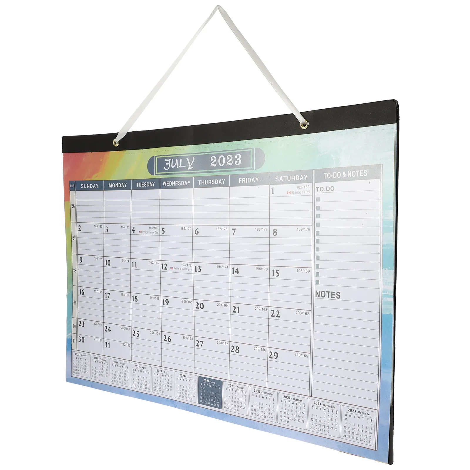 

2023 Hanging Calendar Thick Paper Monthly Wall Calendar Simple Design Clear Printing Adorable Stickers Office Home Classroom