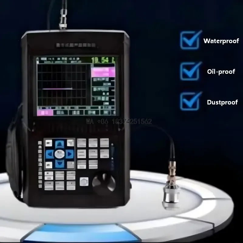 Wmwmnu Waterproof Dustproof Oil Resistant Digital Ultrasonic Flaw Detector with 3 Test Blocks CKS-1A RB-1 RB-2