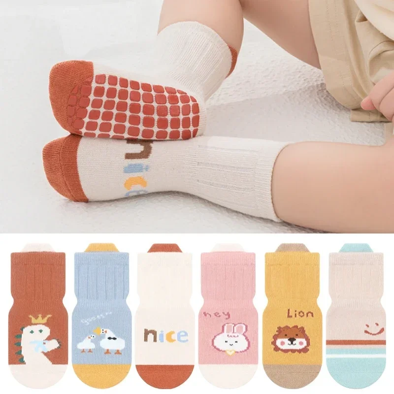 Spring Autumn Children Kids Anti-slip Long Socks Cartoon Soft Baby Toddler Home Trampoline Socks Boys Girls School Sports Socks