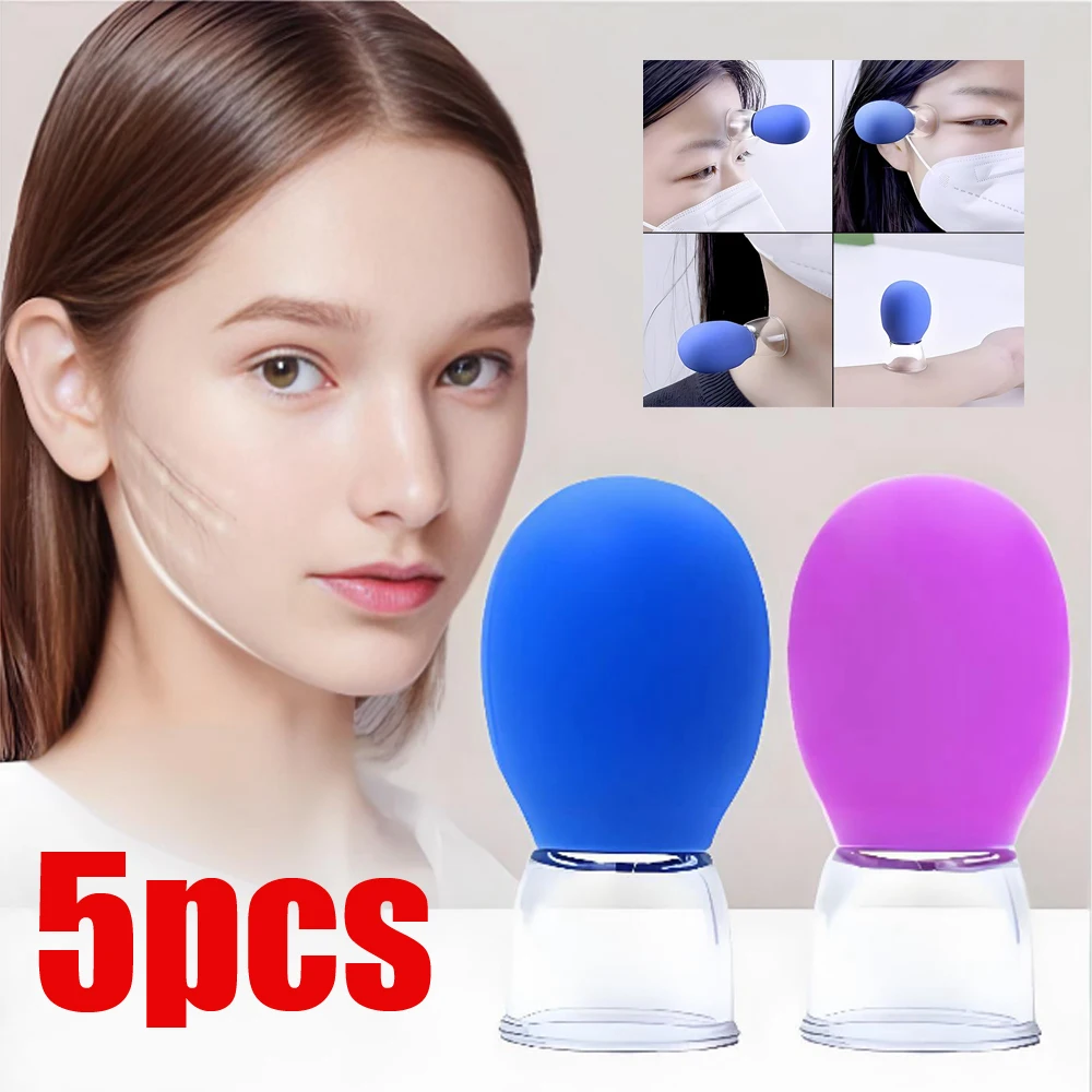 

Silicone Cupping Massage Cup For Body Face Neck Eye Massager Vacuum Tank Body Facial Care Anti-aging Beauty Tool