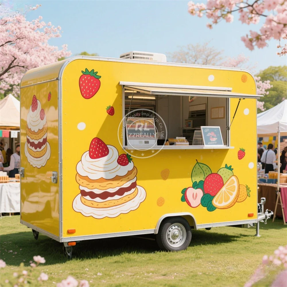 

Concession Coffee Kiosk Street Food Trailer Fully Equipped Snack Pizza Ice Cream Cart Customized Street Food Truck For Sale
