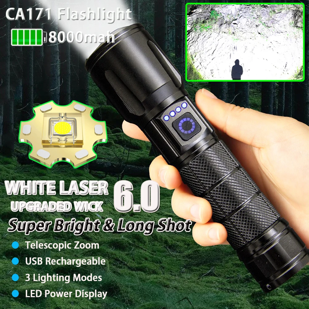 

High Powered LED Flashlights Super Bright Tactical Flashlight Rechargeable,Torch Zoomable Waterproof Flash Lights for outdoor