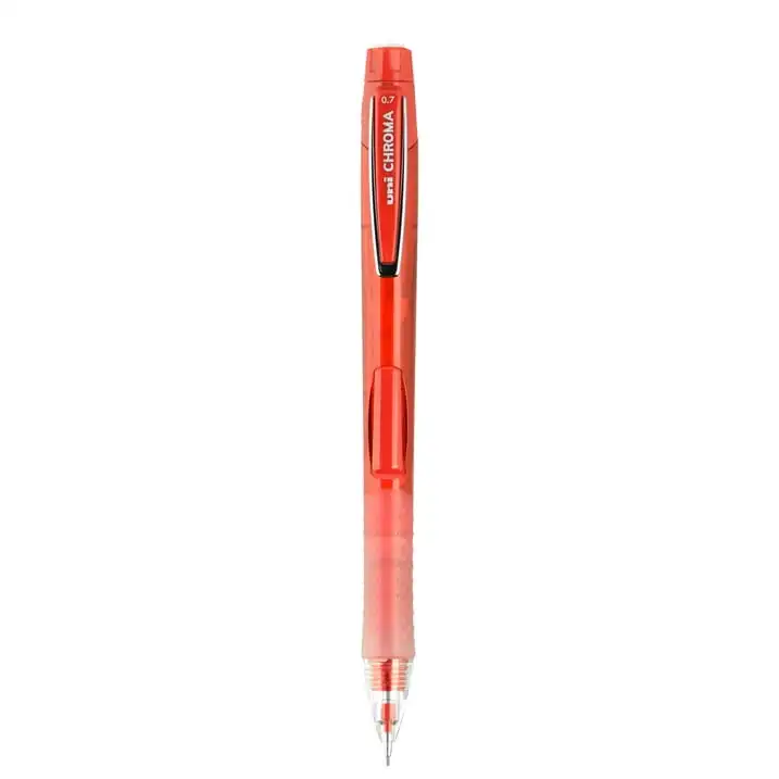 CHROMA Mechanical Pencil HB #2, Medium Point (0.7mm), Red, 12 Count