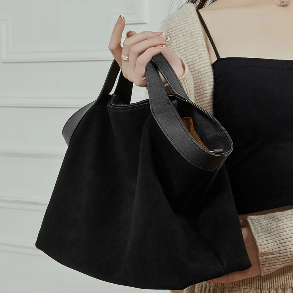 SHELKSBAG Women Vintage Oil Wax Leather Tote Bag Large Capacity Handbag Detachable Strap Shoulder Commuter Office Crossbody Bag