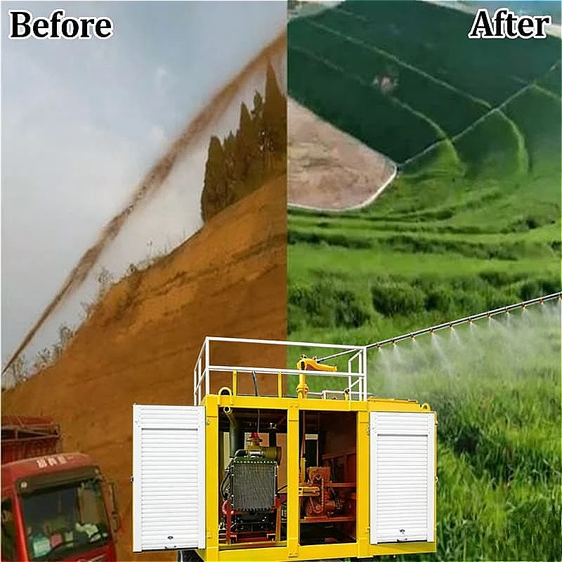 High Pressure 4000L Hydroseeding Machine Diesel-Powered for Slope Greening Grass Planting All Terrain Hydroseeding Customized