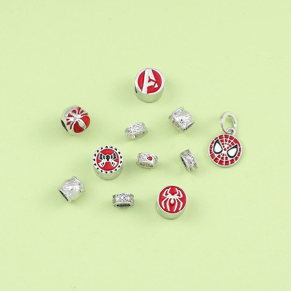 Marvel Bracelet Charms Beads Diy Pendant Disney Avengers Iron Man Spiderman Charms for Hand Making Jewelry Accessories Wholesale