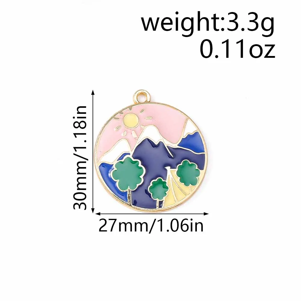 Leslie 10 stücke Neue Outdoor Camping Serie Kamera Taschenlampe Rucksack Stuhl Zelt Charms Anhänger Für DIY Schmuck Zubehör – Detail 10