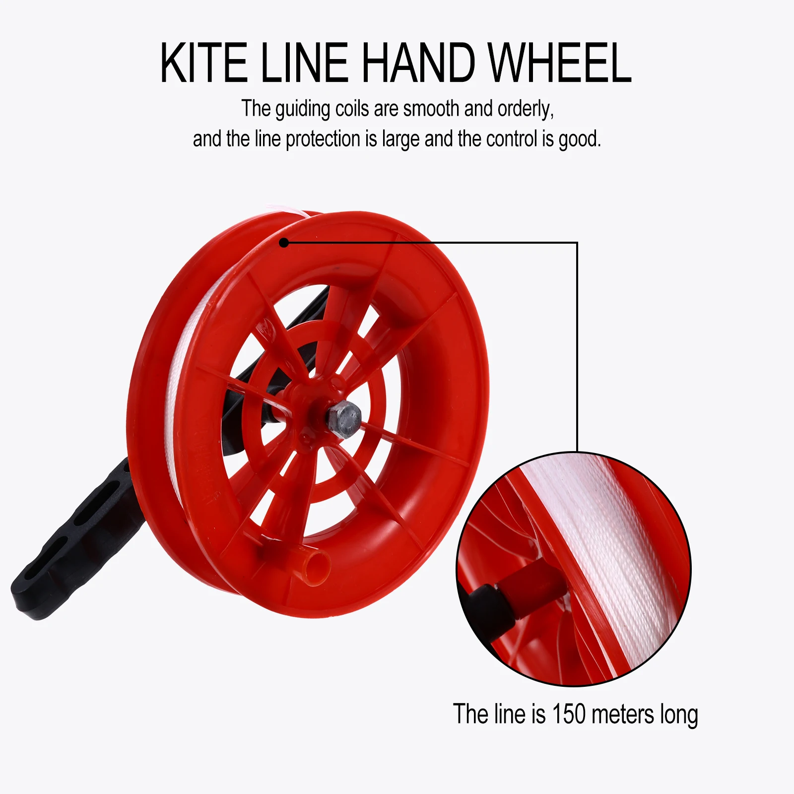 2 pçs roda de mão de plástico para kite linha enrolamento carretel abs eixo alça controle suave crianças seguro acessório ao ar livre