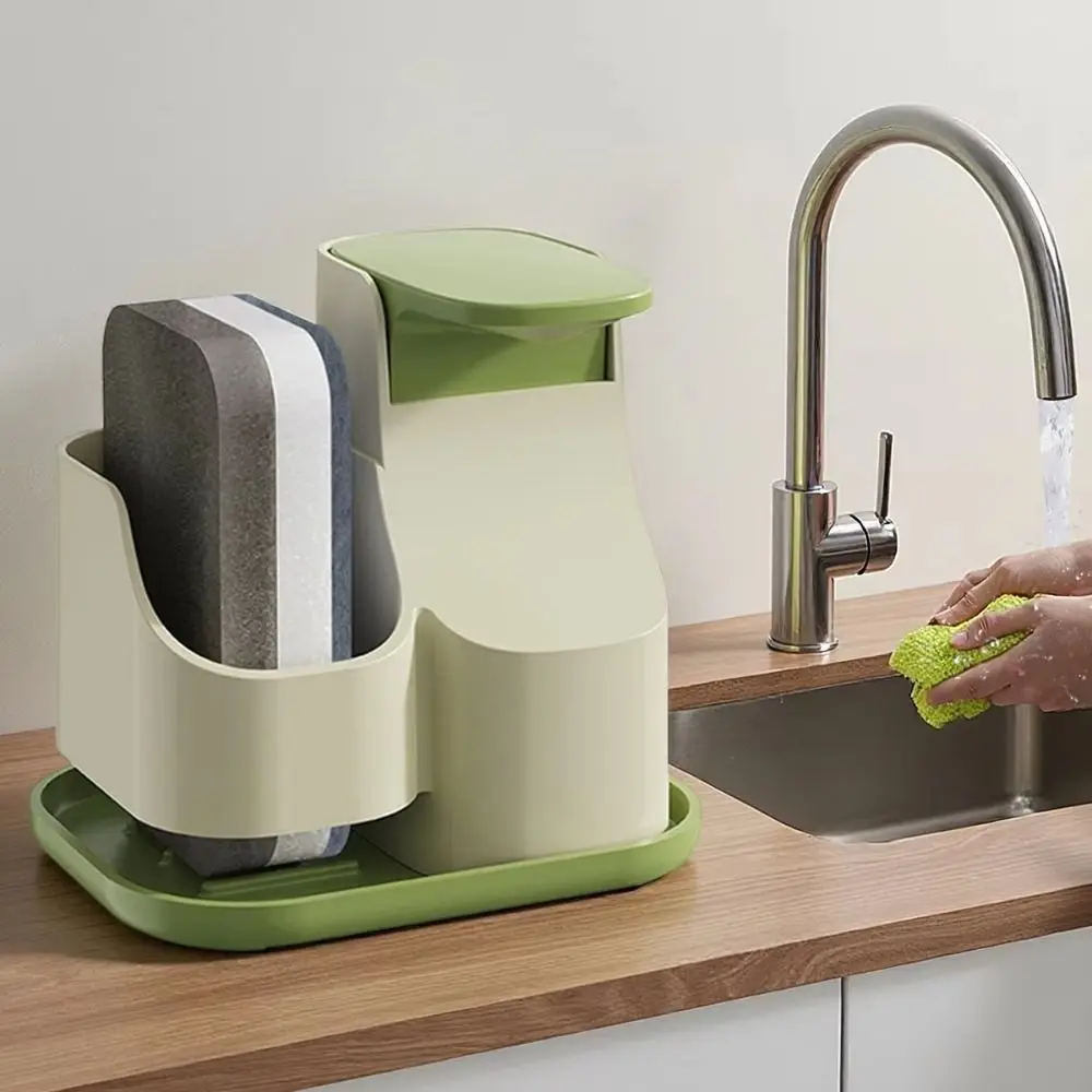 

2-in-1 Hand Soap Dispenser Leak-Proof Hand Soap Pump Dual Soap Dispenser Refillable Cleaning Tool Liquid Soap Container Home