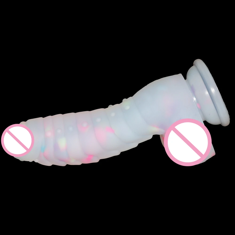 

Jelly Medical Silicone Luminous Dildo Realistic Adult Toys Soft Strapon Artificial Penis New Dildos Colourful Sex Toys for Woman