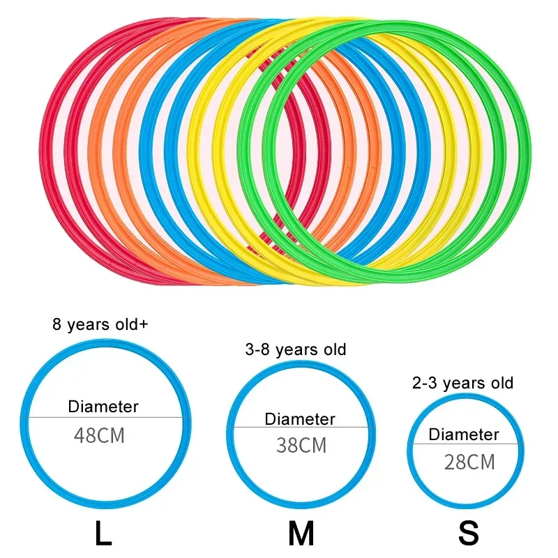 Kindergarten Children's Hopscotch Lattice Hoop Sensory Training Equipment Outdoor Toys Sports Sports Home Physical Fitness