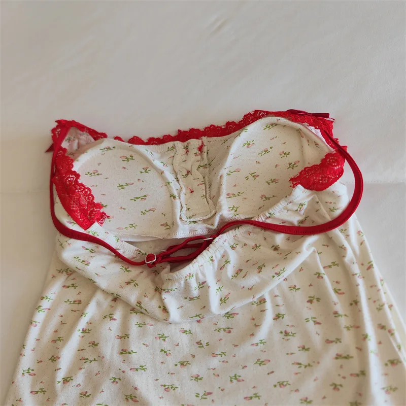 Summer Sleeveless Camisole Trousers Sets Chest Pad Sexy Home Suit Sleepwear Two-piece Pajamas Women Nightwear Home Clothing 6