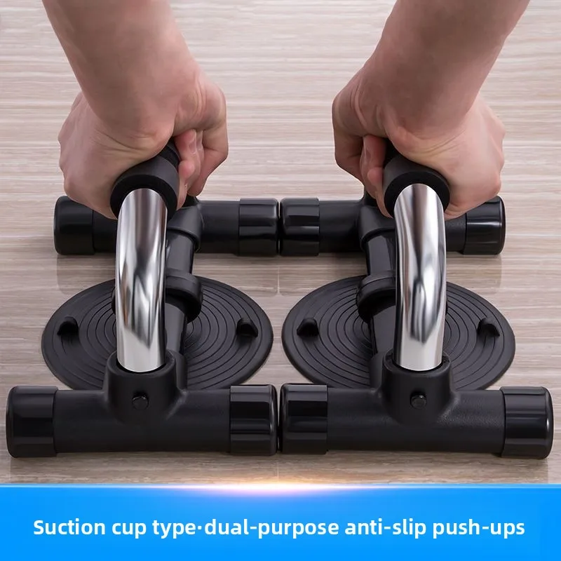 Anti Slip Push Up Stand Suction Cup I-shaped Russian Support Stand for Chest and Arm Muscle Exercise Multifunctional Fitness