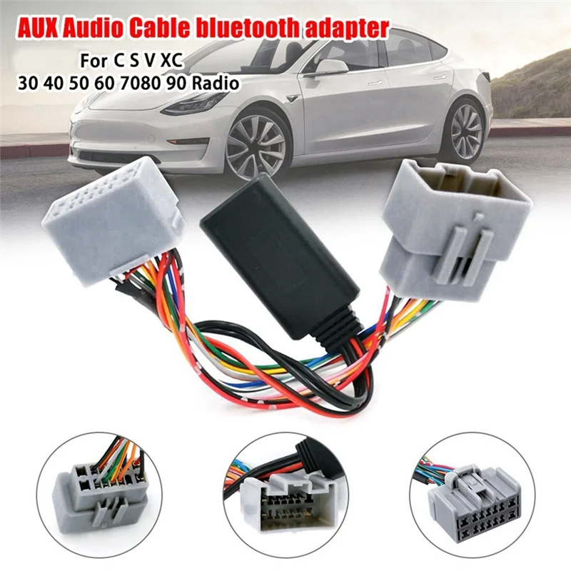 دائم سيارة AUX Inaudio مهائي كابلات وحدة بلوتوث محول Forvolvo C30 C70 S40 S60 S70 S80 V40 V50 V70 XC70 XC90