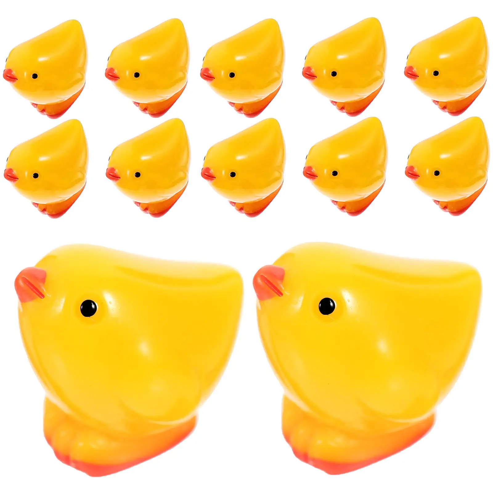 

12 Mini Resin Chick Figurines Small Animals Decorative Decors for Mini Garden Party Plant Pot Office Desktop Bookshelf Tiny