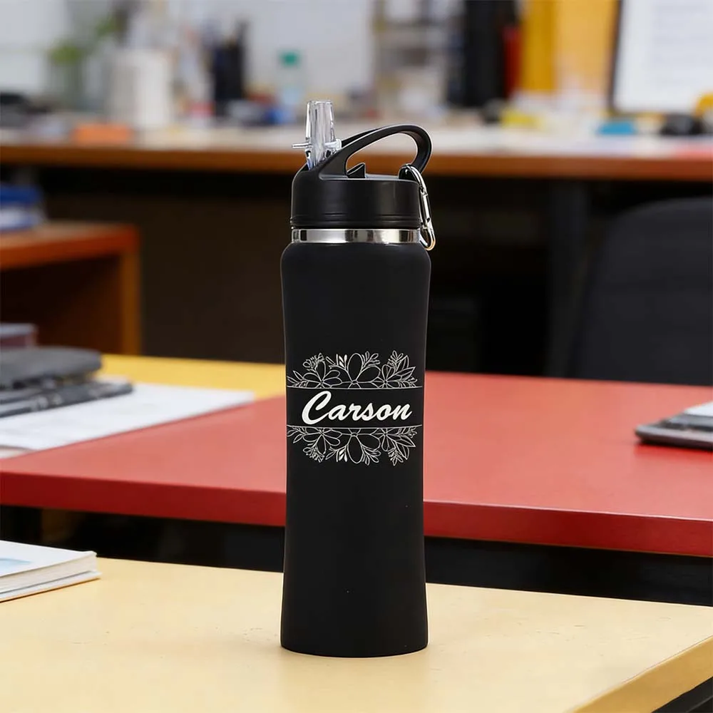 1pc Custom Name Stainless Steel Water Bottle Fitness Water Bottle Stainless Steel with Vacuum Insulation Leakage Proof