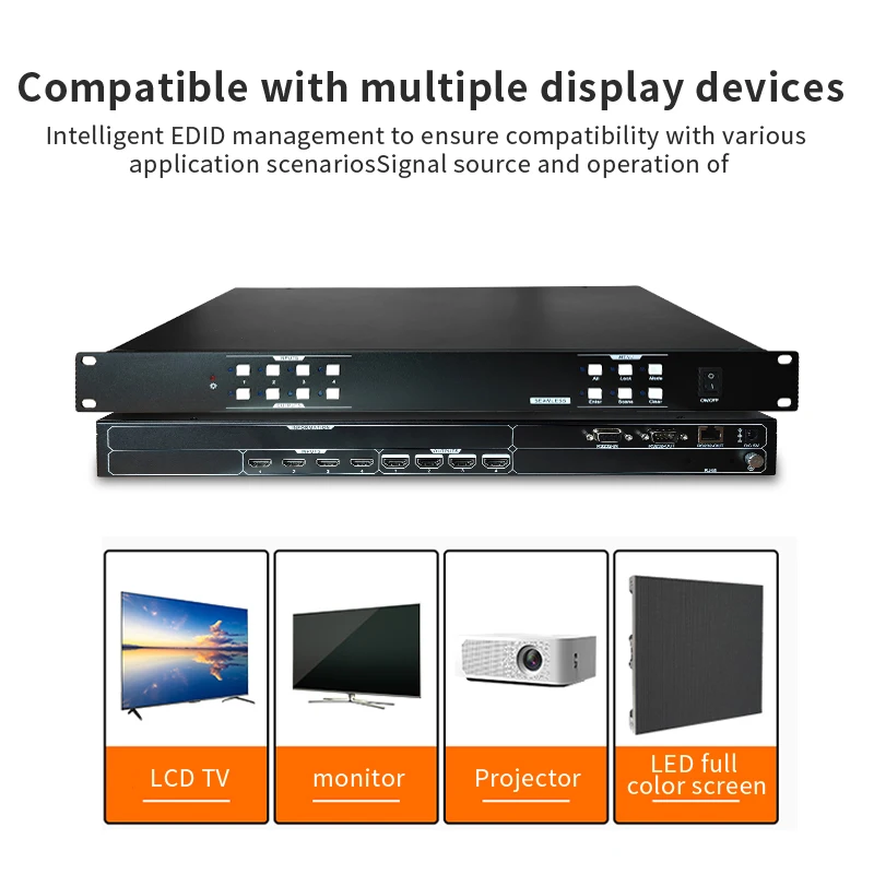 محول مصفوفة بدون خياطة 4K HD 4x4 لا يوجد تأخير ولا شاشة سوداء إدخال ومخرج حقيقي 4K RS232 جهاز تحكم عن بعد ناعم #6