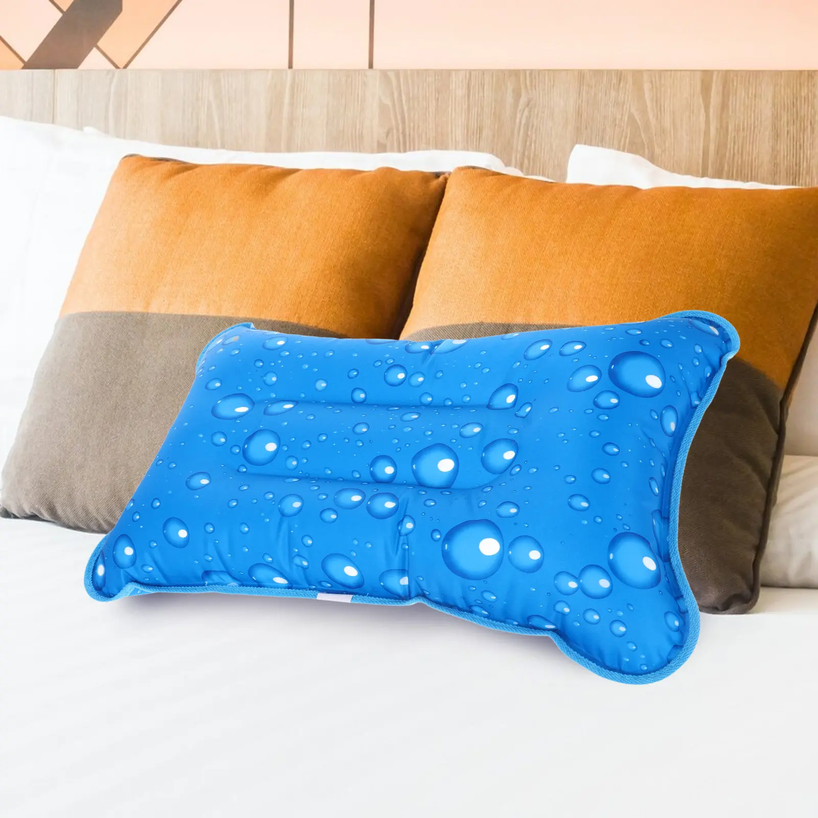 Inflatable Water Pillow Cooling Summer Outdoor Camping Travel Portable Water Fillable Sleep Pillow Self Inflating Pillow, view 3