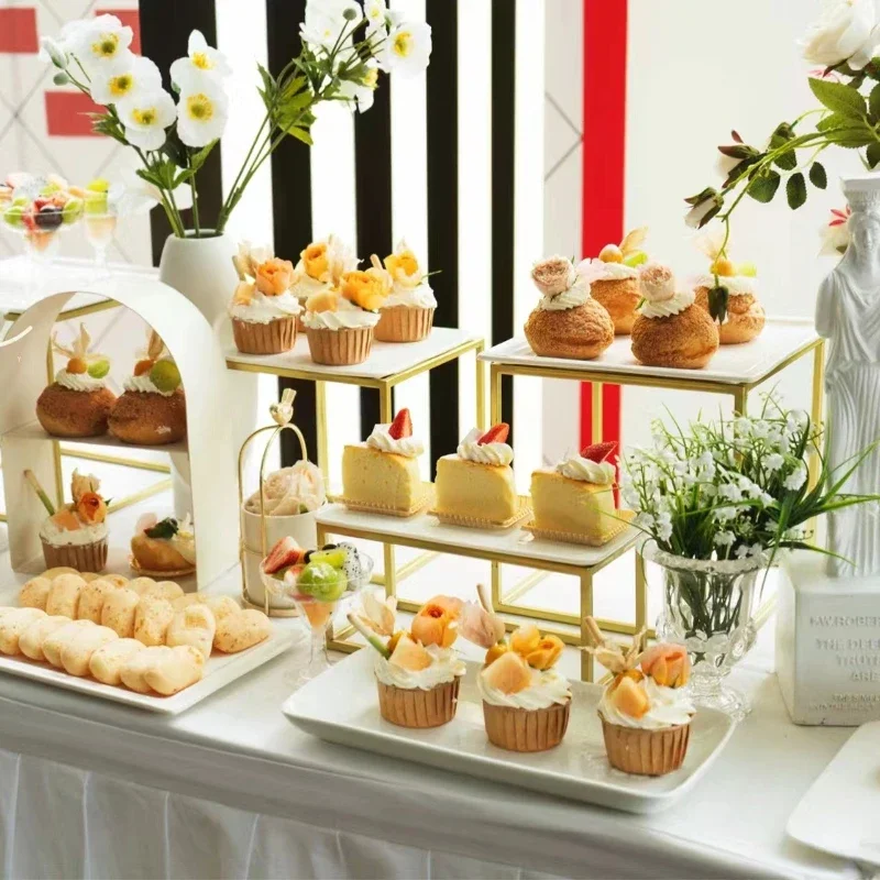 26PCS Wedding Dessert Table Display Set Cake Stand Buffet Candy Bar Banquet Tea Break Plates Stage Cupcake Juice Drinks Holder