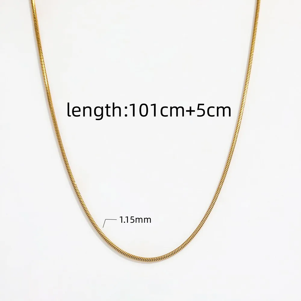 Joolim Jewelry Tarnish Free PVD Wholesale Long Thin Square Two Wear Method Sweater Chain Stainless Steel Necklace for Women