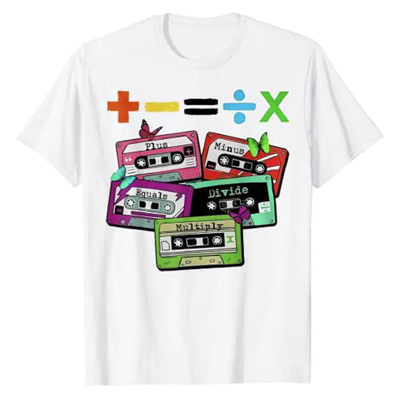 The Mathematics Tour T-Shirt Funny Math Lover Graphic Tee Tops Mathematician Nerd Short Sleeve Blouses Tap Print Vintage Outfits