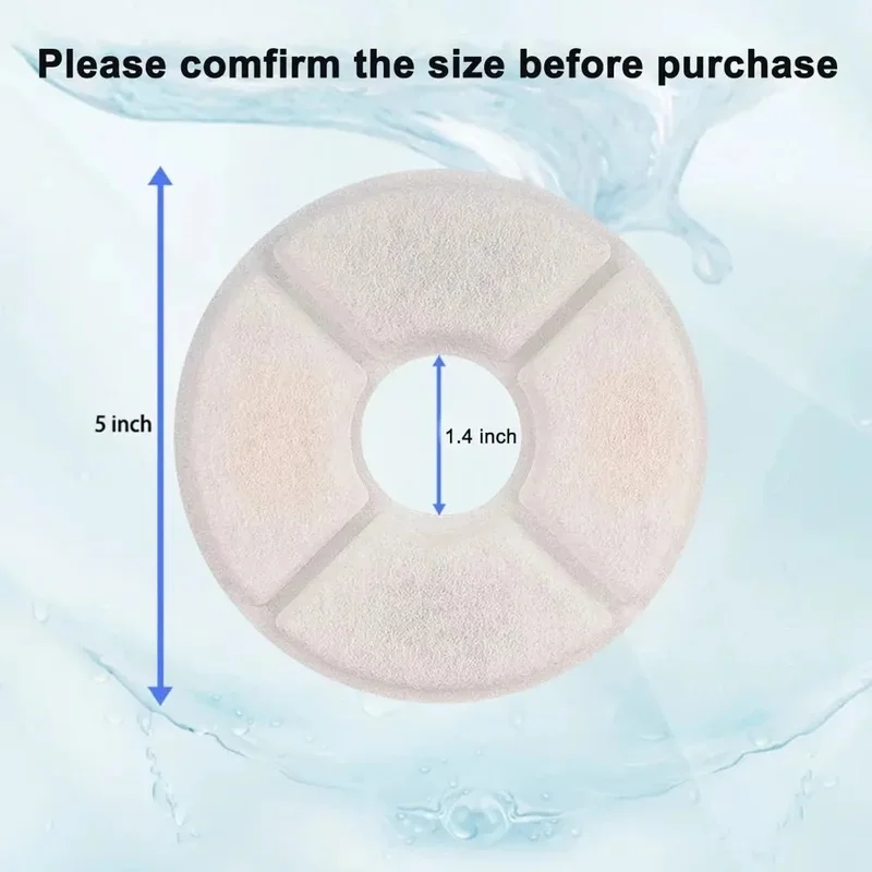 Replacement Activated Carbon Filter For Cat Water Drinking Fountain Replaced Filters For Pet Dog Flower Round Fountain Dispenser gallery 4