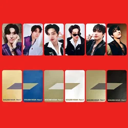 Kpop AteezアルバムLomoカード、ゴールデンアワー、パート1、mingi、san、hongjoong、seonghwa、ガールコレクション、ポストカード、フォトカード、6個