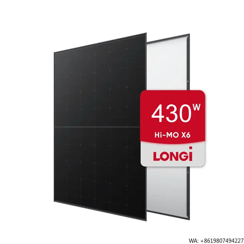 Longi Hi-MO X6 Artist LR5-54HTDB 420-435M Ultra Black High Quality Solar Panel 420w 425w 430w All Black PV Module