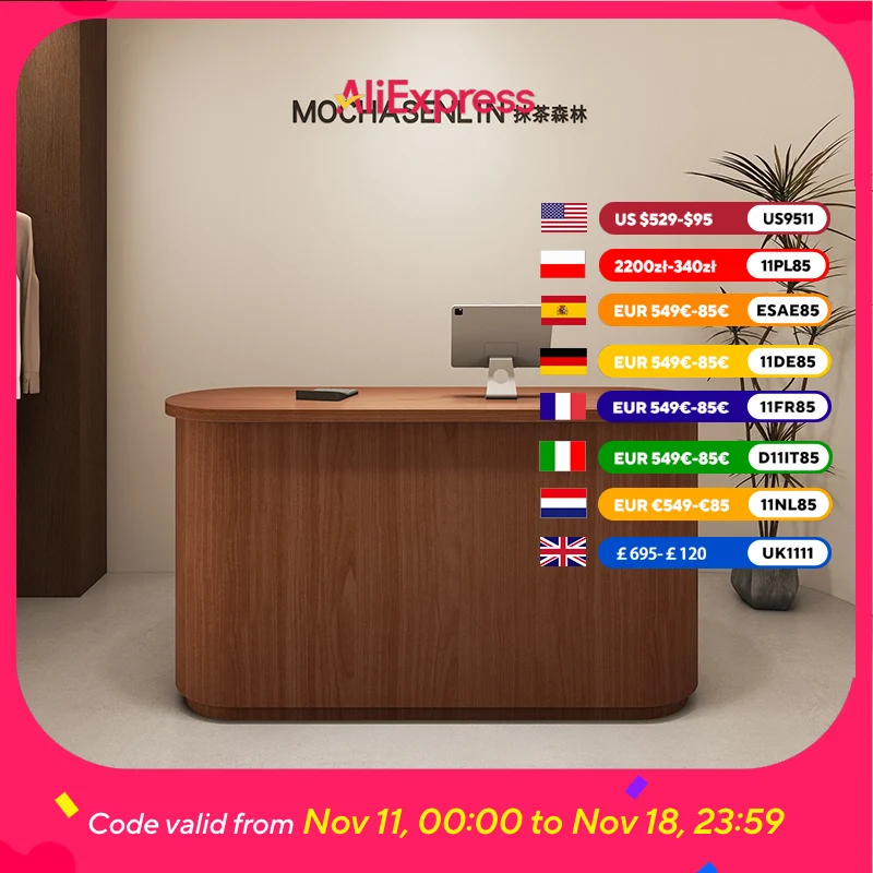 

Counter Clinic Reception Desks Logo Aesthetics Office Computer Reception Desks Business Design Bancone Da Reception Furniture