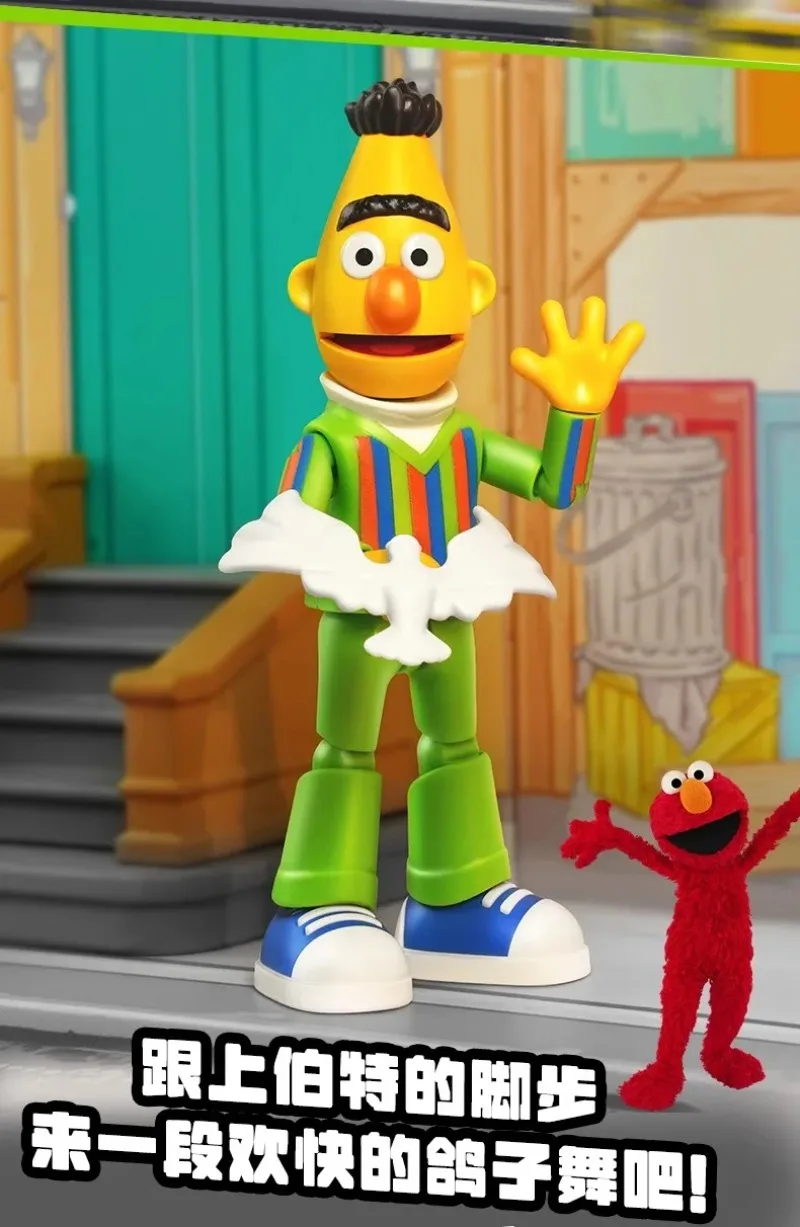 BLOKEES Sesamstraße Bausteine Big Bird Monster Bert Bewegliche Figuren Cookie Ernie Elmo Spielzeugmodell Zusammenbaubares Geschenk – Detail 9