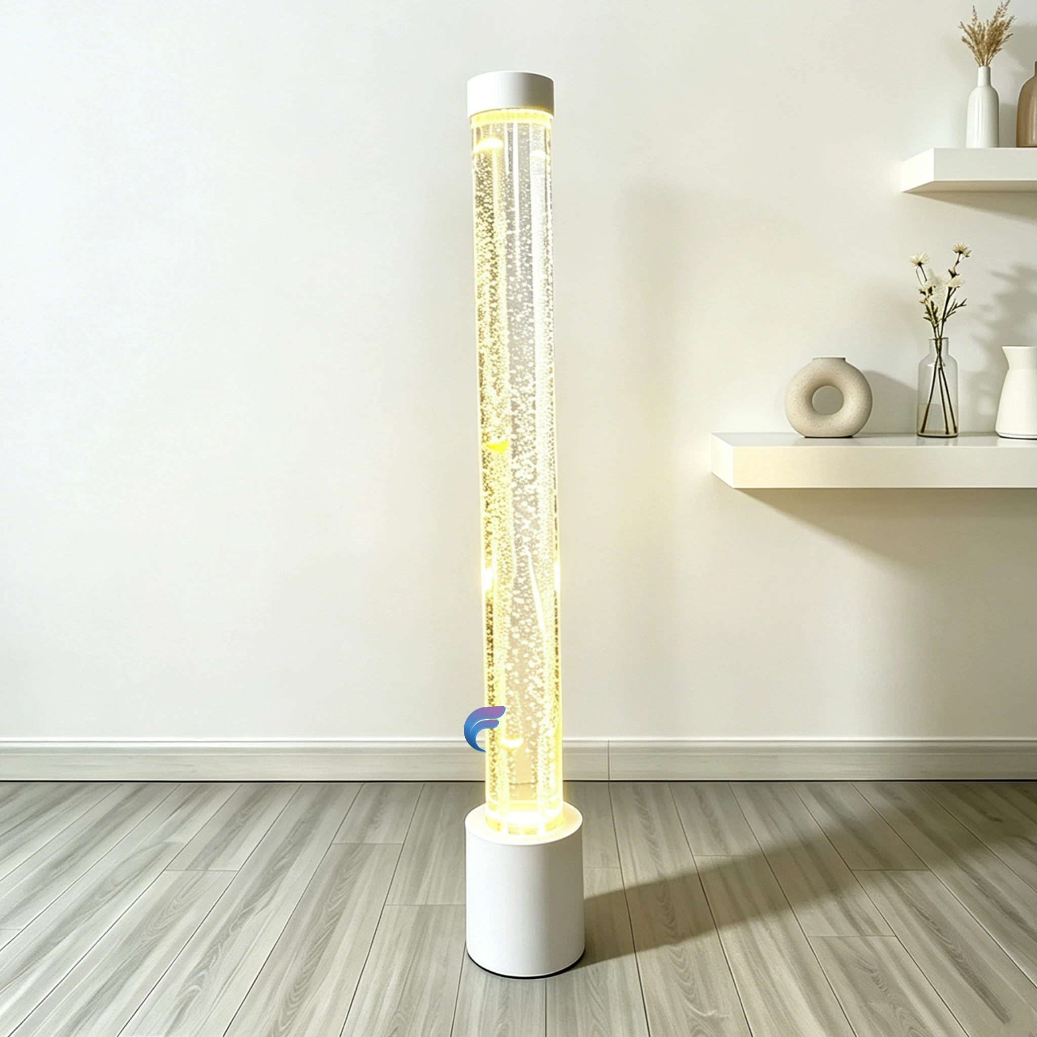 Customized Floor Led Lamp with Bluetooth Speaker Decorative Pillars Lamp for Home Decor
