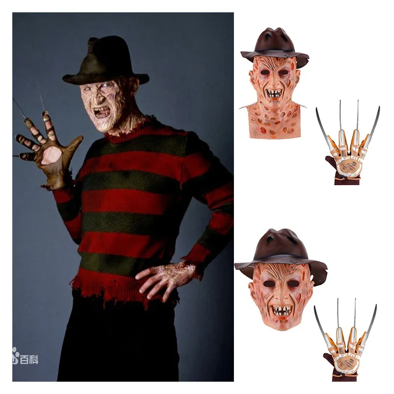 

Ужас Страшный Монстр Делюкс Фредди Крюгер Маска Косплей Костюм Шляпа Для Взрослых Маска Фредди Крюгер Хэллоуин Костюм Маска Страшный Карна