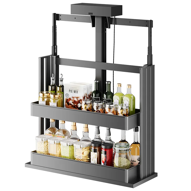 

Kitchen smart hanging cabinet cabinet voice-activated lift basket