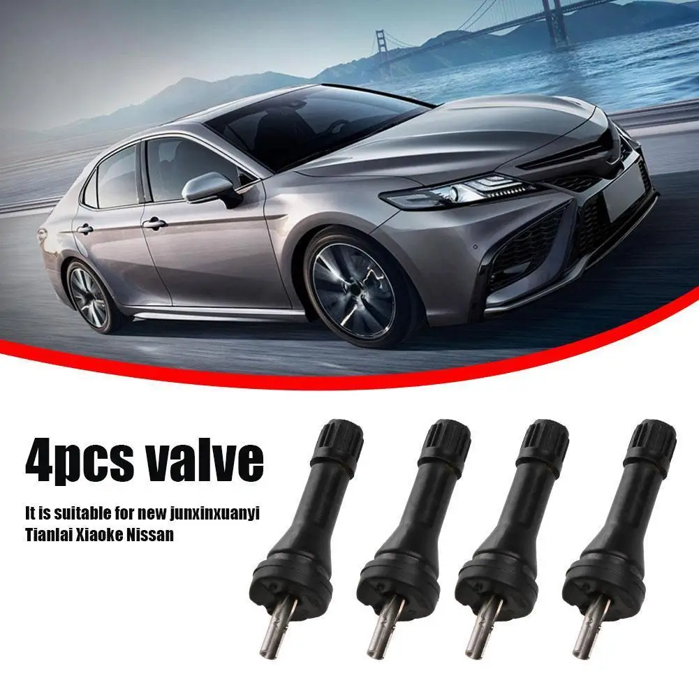 20-4pcs TPMS Snap-in Black Rubber Tubeless Tire Tyre Valve Stems Tire Pressure Sensor for Nissan Qashqai Sylphy Teana Car Parts