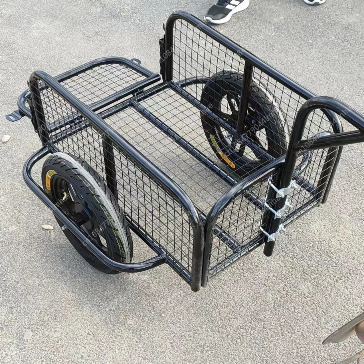 

Universal Bike Motorcycle Trailer - Cargo Camping Fishing Foldable Tow Cart for Outdoor