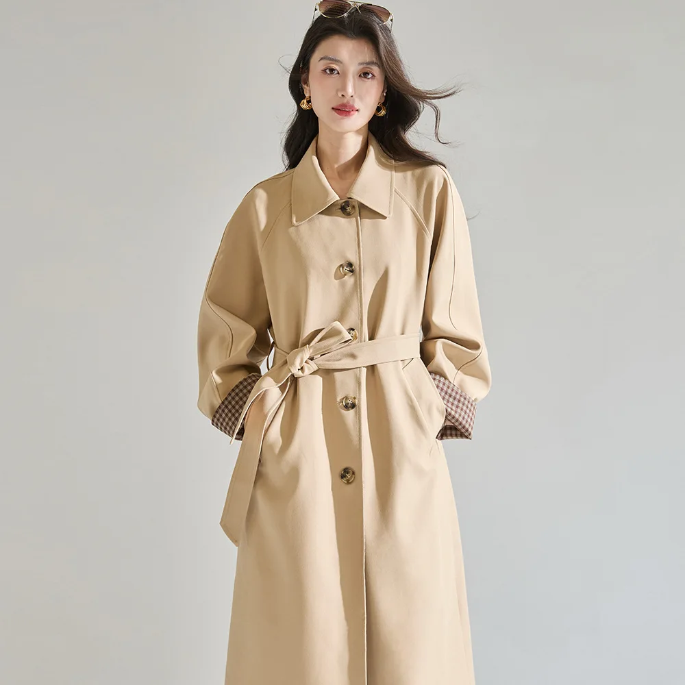 Elegant Trench Coat Women Spring Summer Classic Coat Temperament