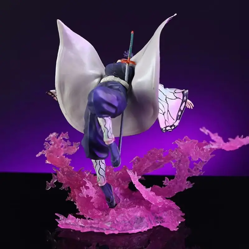 Novo 20cm demon slayer: roxo-kocho shinobu anime figura modelo estátua coleção decoração de mesa ornamento brinquedos presentes