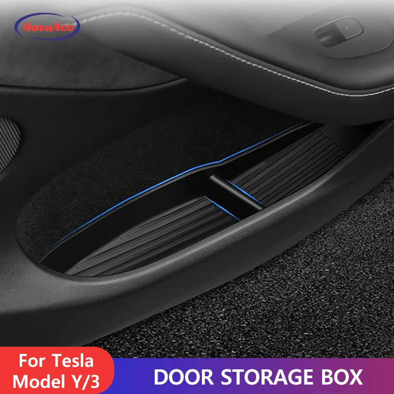 

Car Door Storage Box for Tesla Model Y Juniper 2025 TPE Scratch - Resistant Stowing Barrel Flexible Durable Tidy Car Organizer
