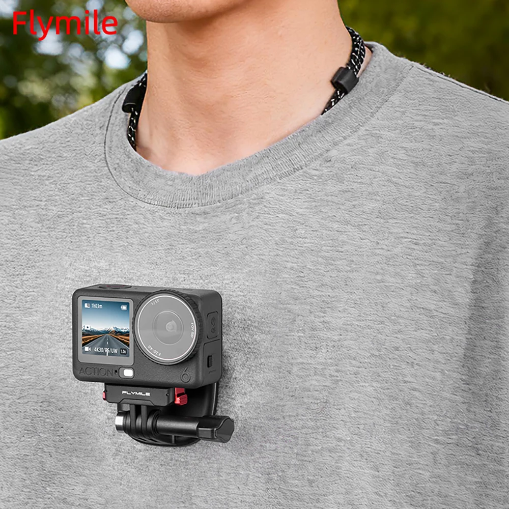 

Flymile Magnetic Chest Mount + Neck Strap Lanyard for DJI OSMO Action 6 Camera Magnet Body POV Selfie Holder Accessories