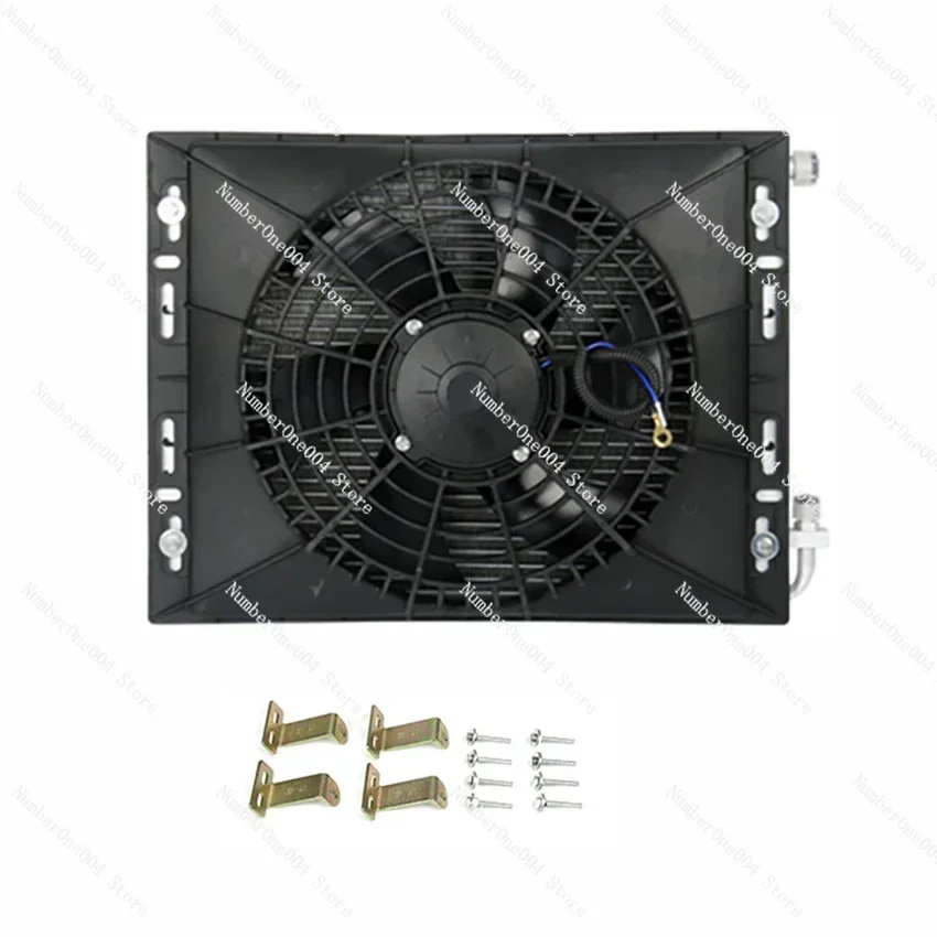 

Universal Condenser Radiator Cooling Fan Set 12V/24V 120W 14''x18'' with Protection Net for Car Truck Radiator A/C Conditioner