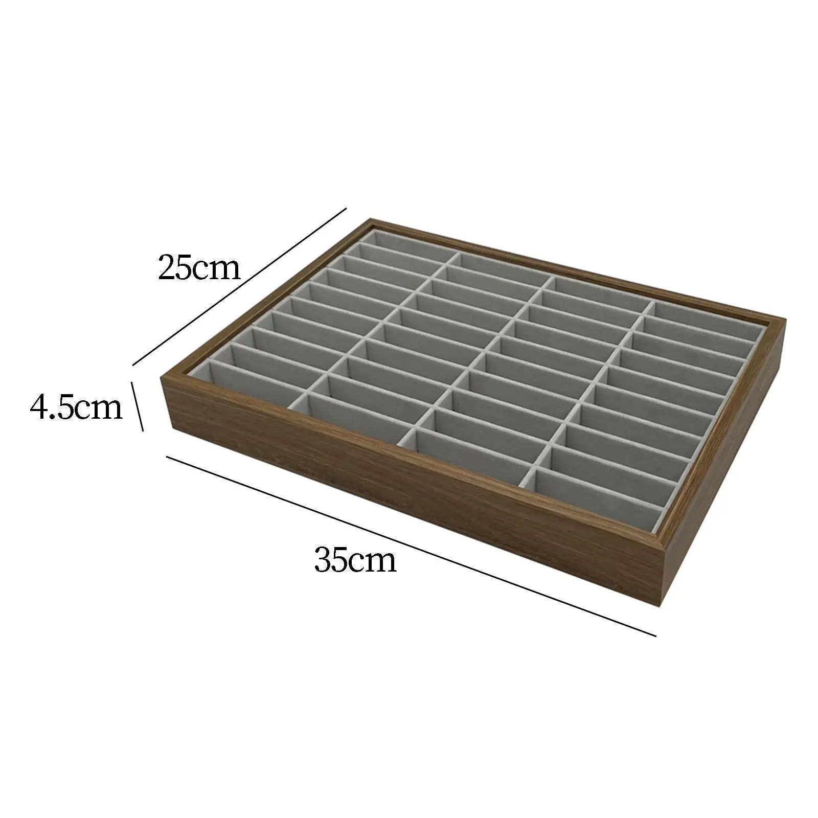 Houten armbandbakken met 40-slots inzetstukken voor sieradendisplay-organizer