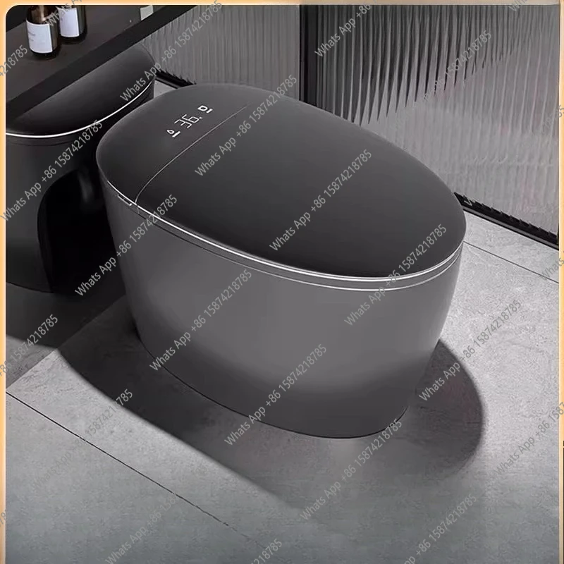 

68Cm gray smart toilet fully automatic integrated household siphon toilet inner wall same color seat ring color
