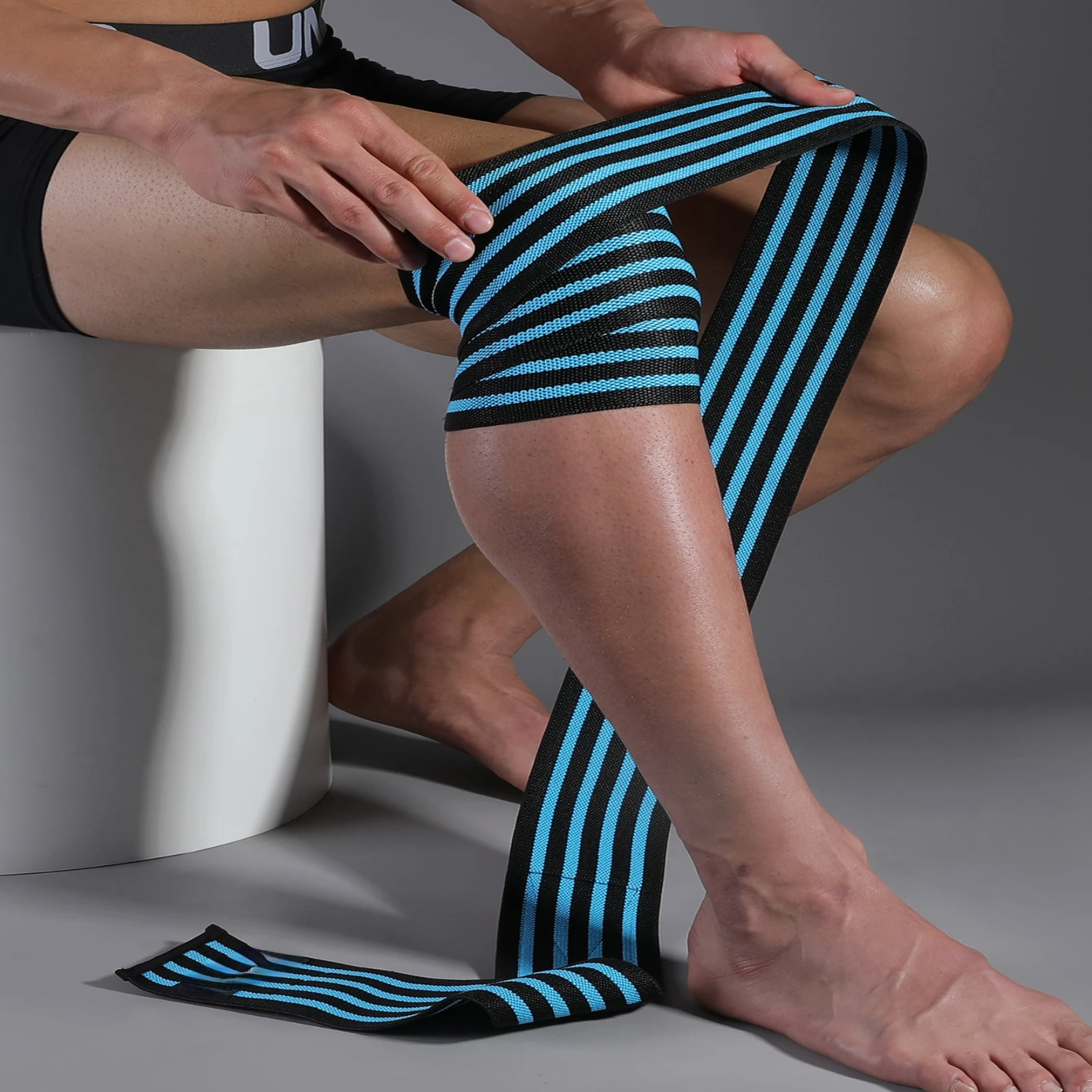 Jingba-スクワット、ウェイトリフティング、1ピース用の調整可能なコンプレッションニーラップサポート