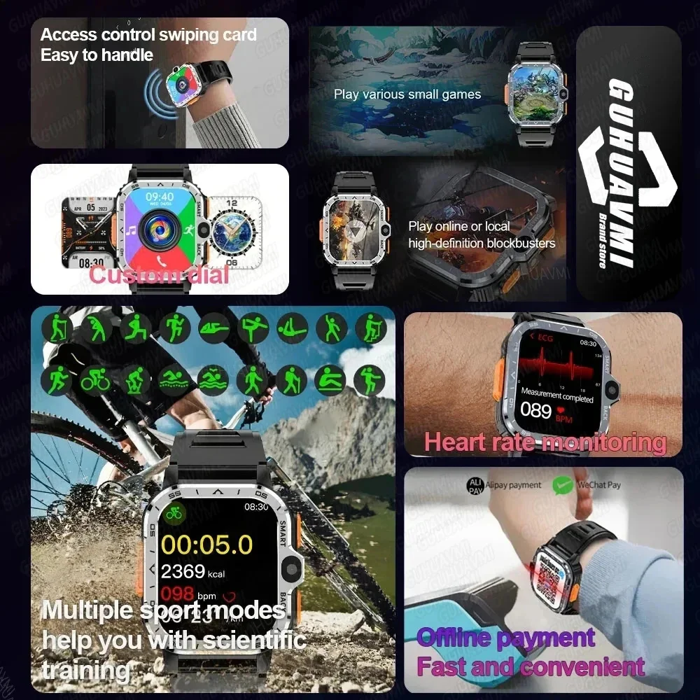 For Fashion 4g 2025 New GPS 4G 5G Smart Watch Dual Camera 64/16GB Memory WiFi Waterproof Telephone SIM Card Smartwatch Android